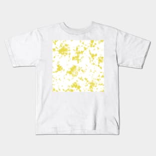 Lemon lime and white marble - Tie-Dye Shibori Texture Kids T-Shirt